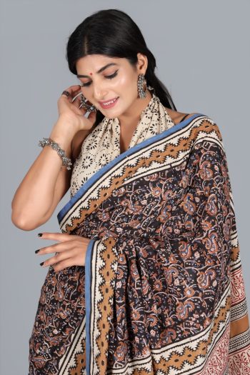 Bagru Print Cotton Saree